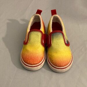 Red and Yellow Gradient vans with Elastic Panels